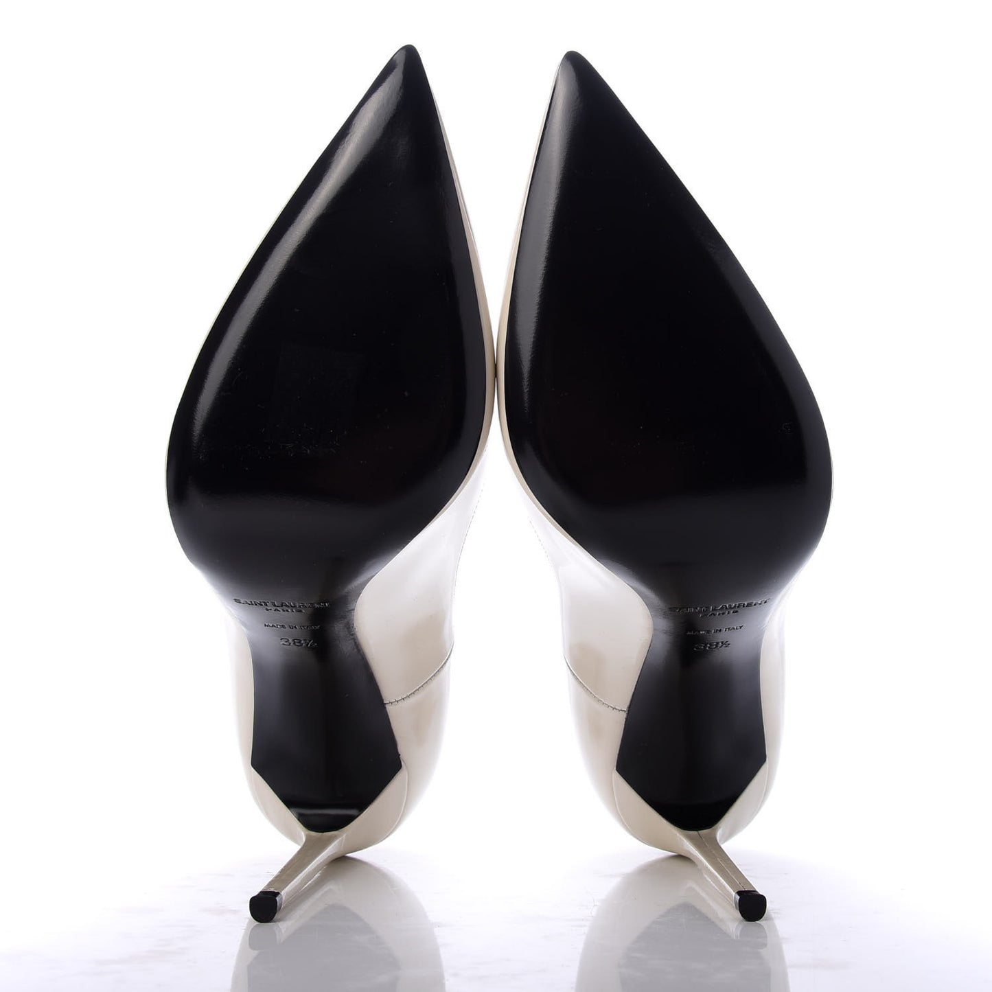 Patent Calfskin Zoe 105 Pump 38.5 White