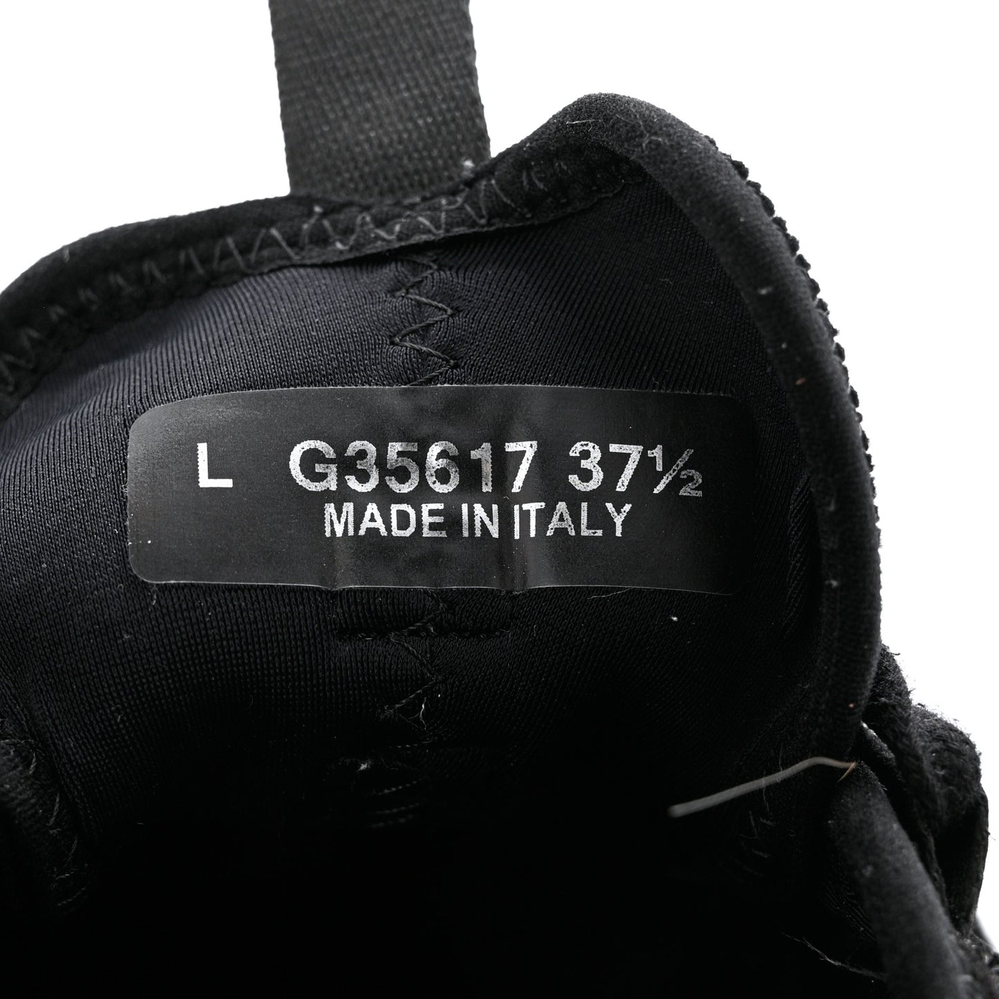 Velvet Calfskin Mixed Fibers CC Sneakers 37.5 Black
