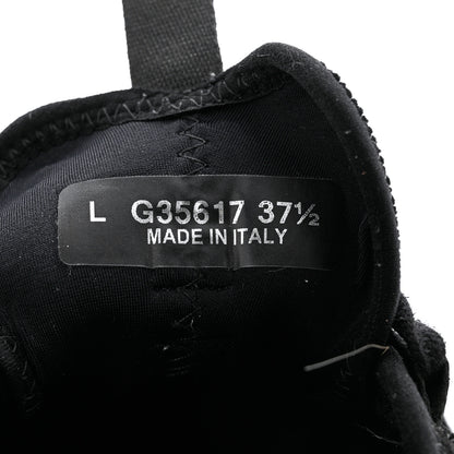 Chanel Velvet Calfskin Mixed Fibers CC Sneakers 37.5 Black 6 of 11