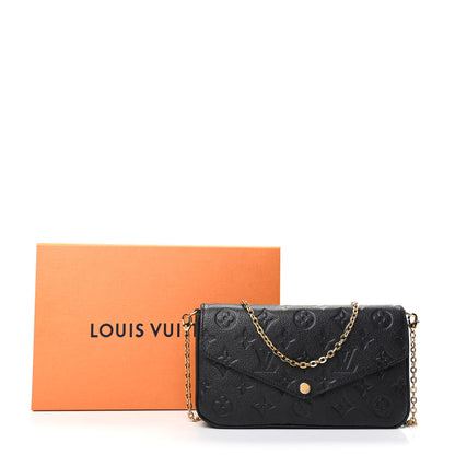 Louis Vuitton Empreinte Pochette Felicie Chain Wallet Black 10 of 10