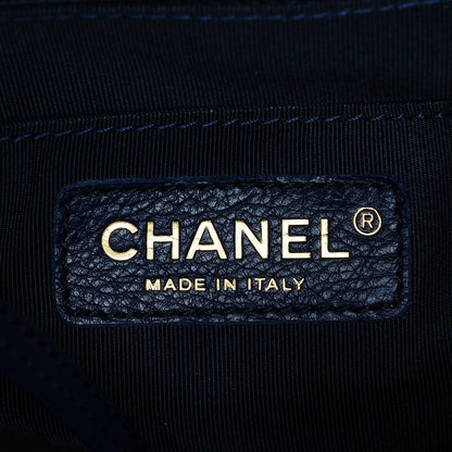 Chanel Washed Denim Quilted Small Urban Spirit Drawstring Bag Dark Blue 6 of 7