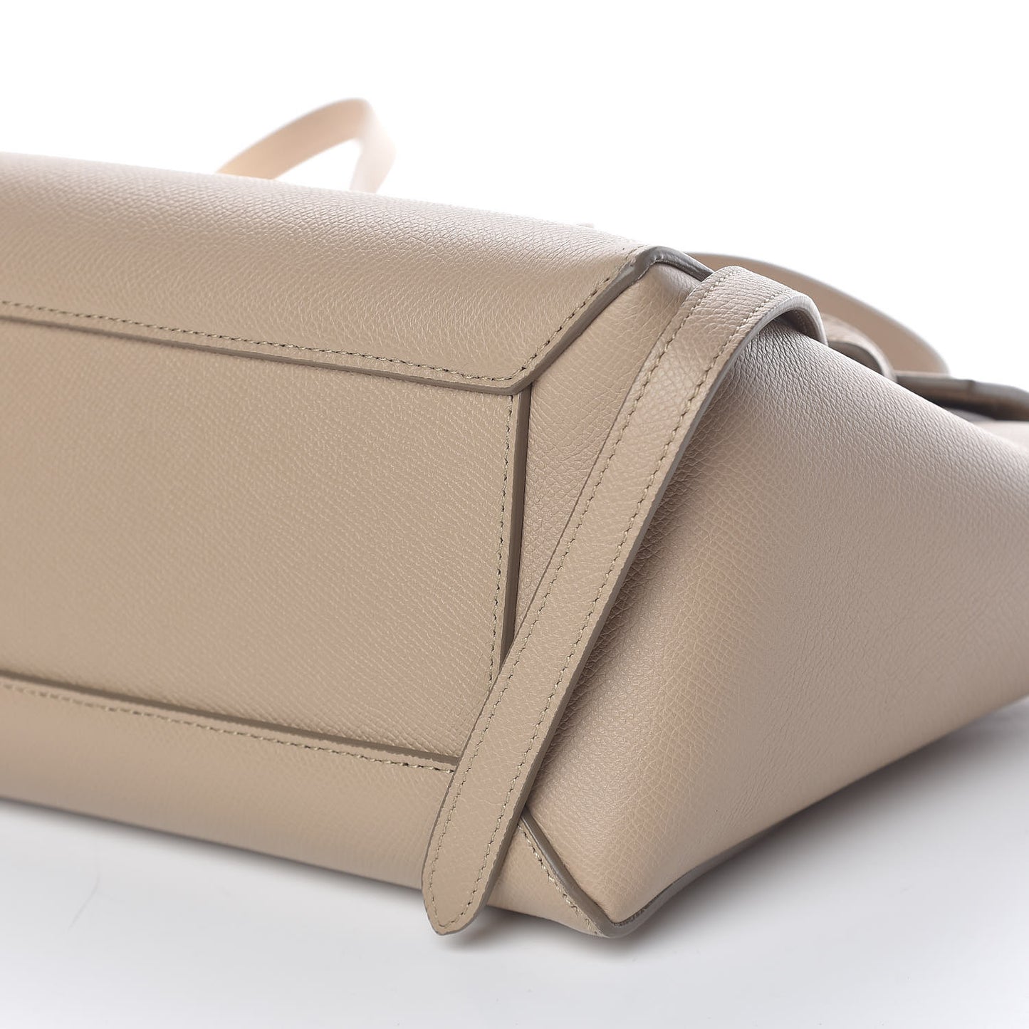 Grained Calfskin Micro Belt Bag Light Taupe