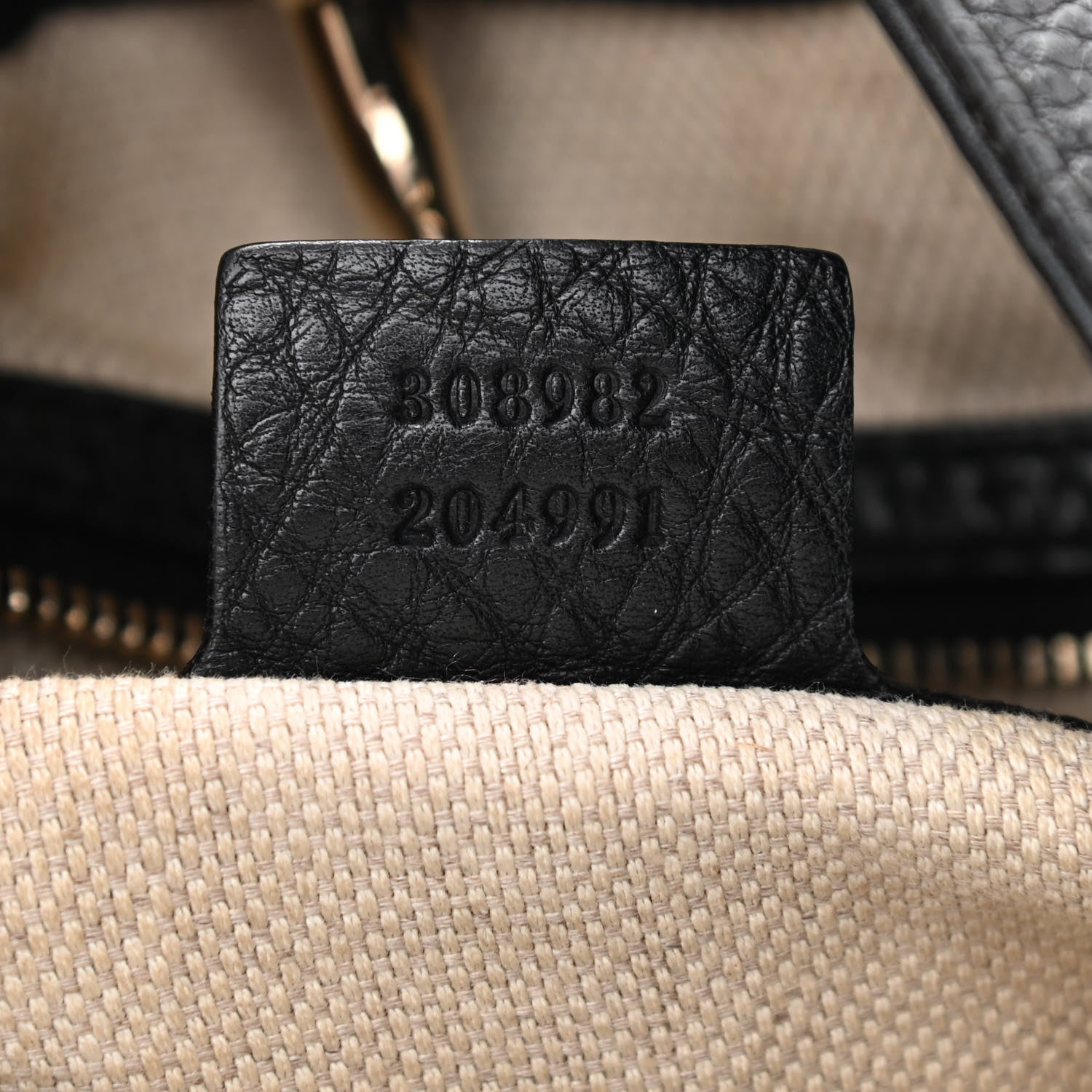 Gucci Pebbled Calfskin Medium Soho Chain Shoulder Bag Black 7 of 15