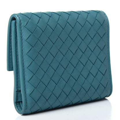 Bottega Veneta Nappa Intrecciato Trifold Wallet Lagoon 2 of 4