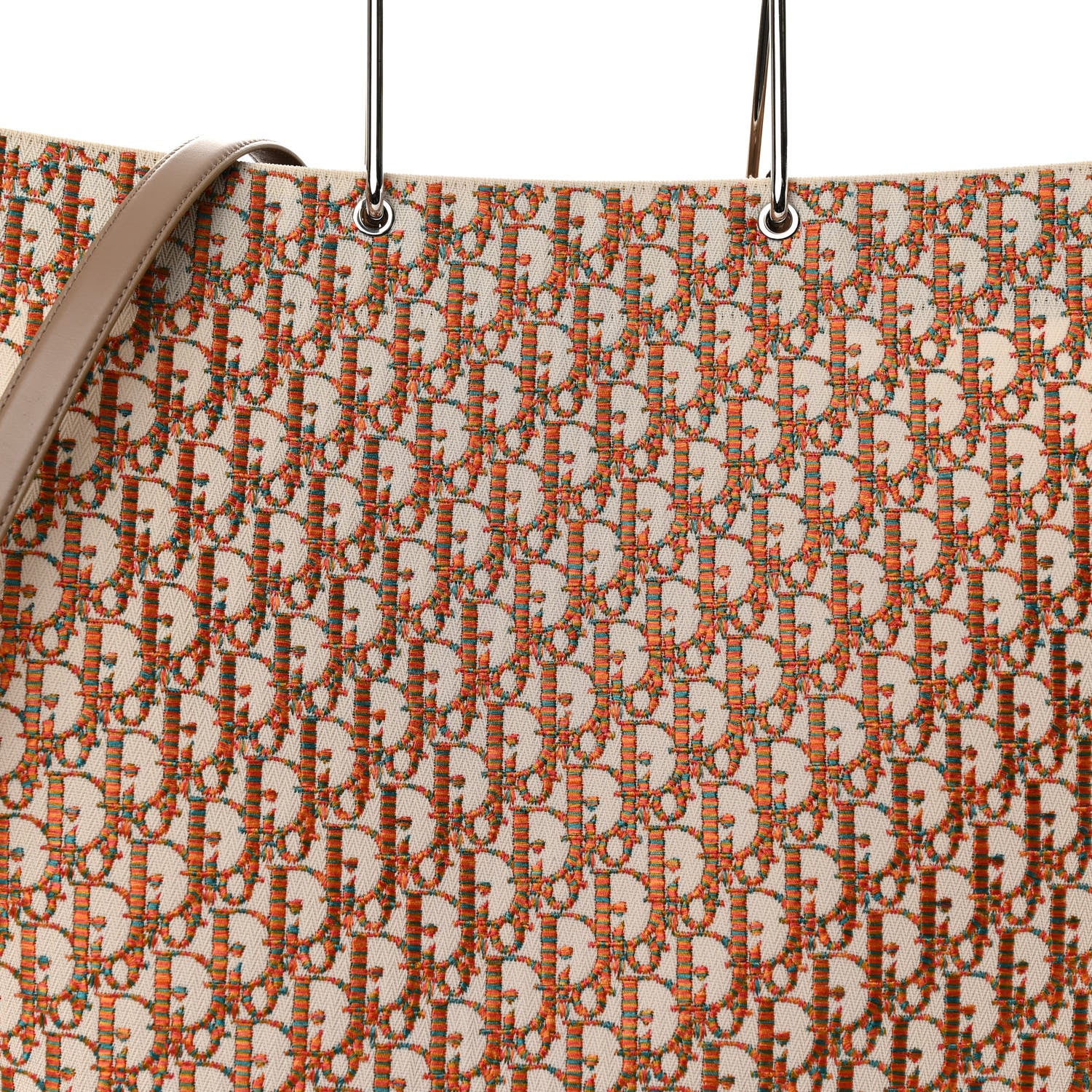 Christian Dior Oblique Embroidered Miami Tote Multicolor 7 of 9