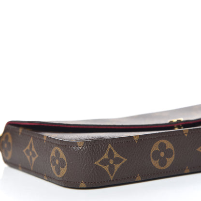Louis Vuitton Monogram Pochette Felicie Chain Wallet Fuchsia 9 of 11