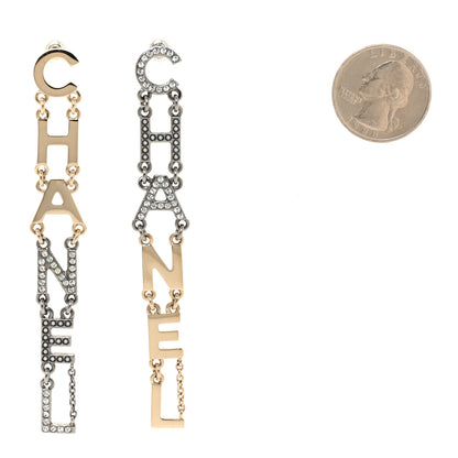 Chanel Crystal Pearl Chanel Bright Young Things Earrings Gold Ruthenium 2 of 5