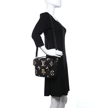 Louis Vuitton Empreinte Monogram Giant Pochette Metis Black Beige 2 of 9