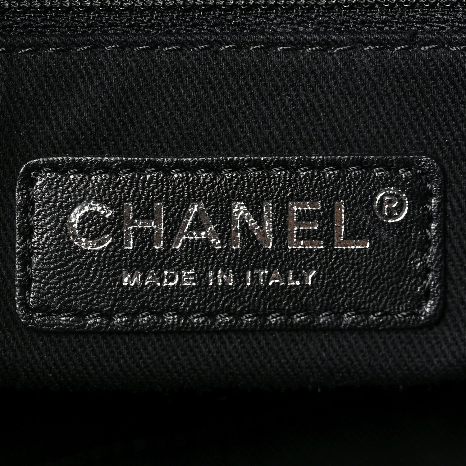 Chanel Calfskin Laser Cut Perforated CC Tote Black 6 of 10