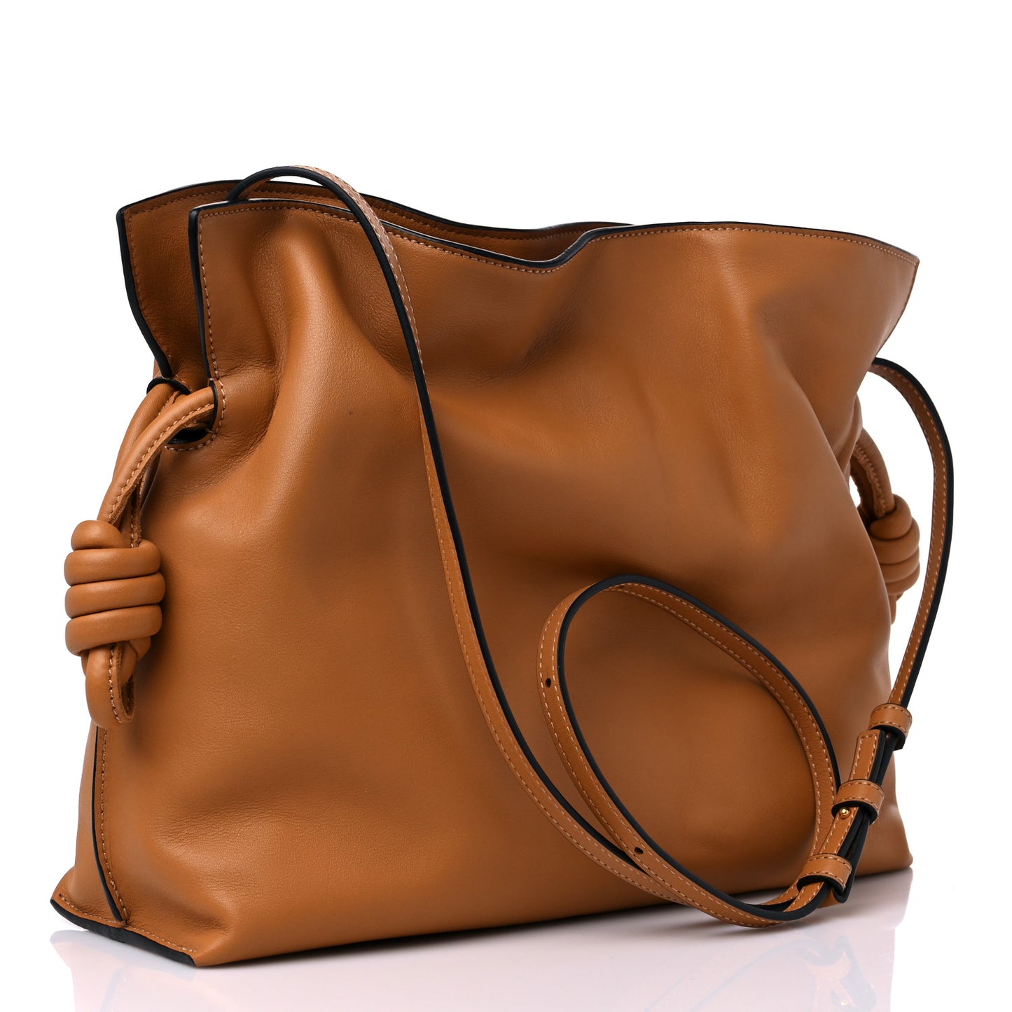 Nappa Medium Flamenco Knot Bag Tan