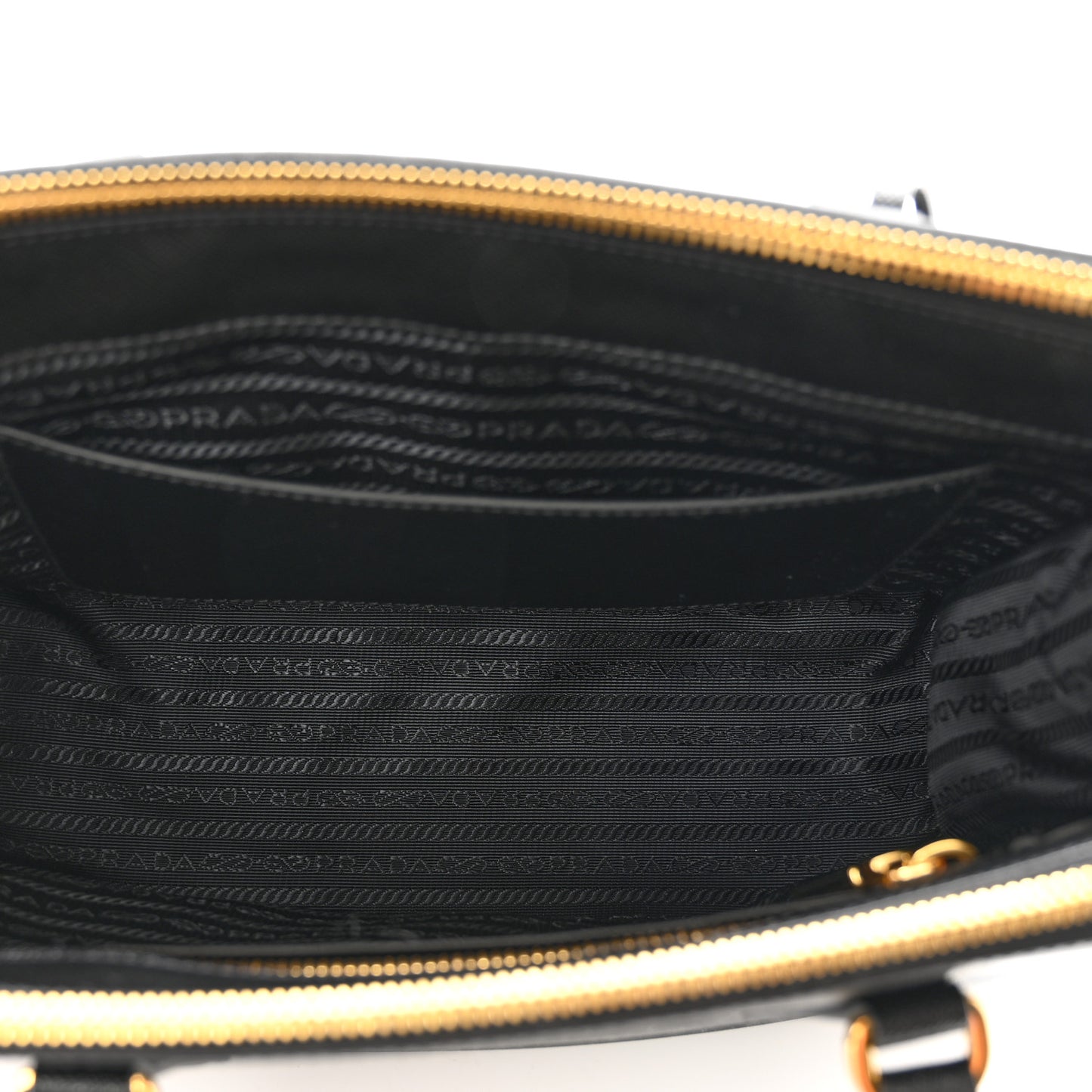Saffiano Small Galleria Double Zip Tote Black