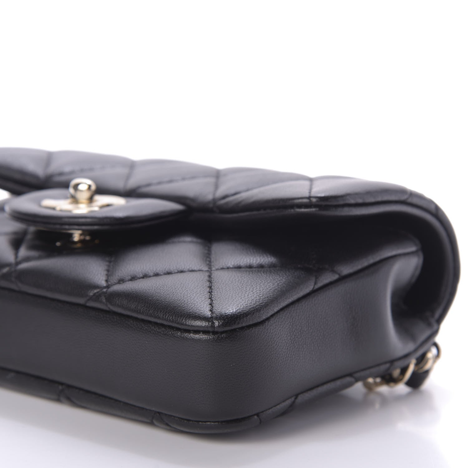 Chanel Lambskin Quilted Mini My Precious Waist Bag Black 6 of 9