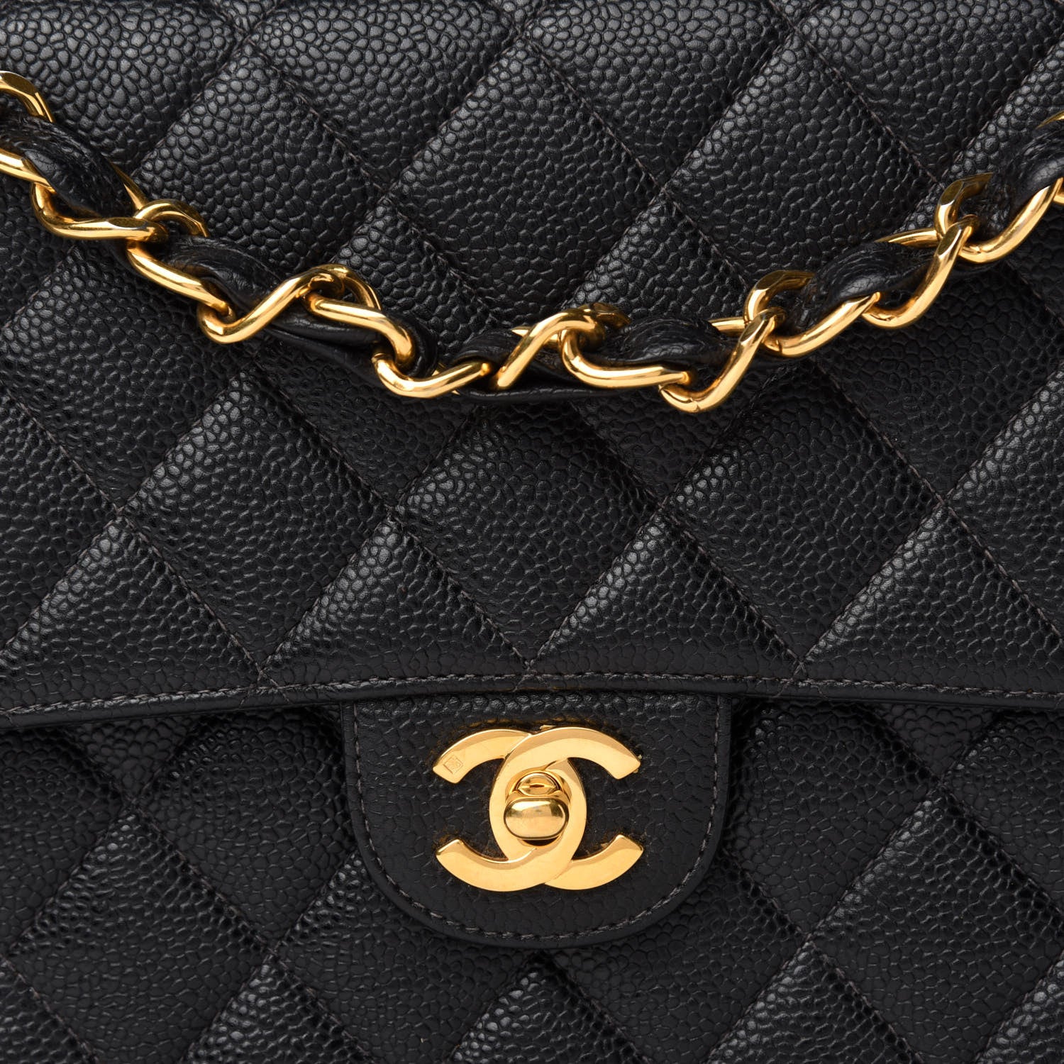 Chanel Caviar Quilted Jumbo Single Flap Black 10 of 10