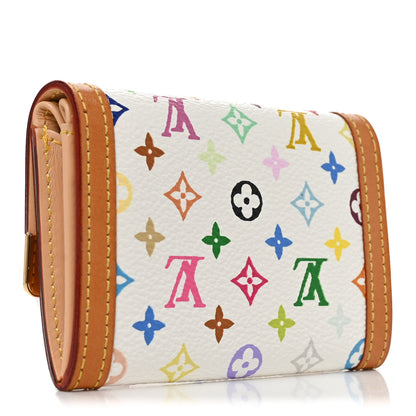 Louis Vuitton Multicolor Porte-Monnaie Plat Coin Purse White 3 of 6
