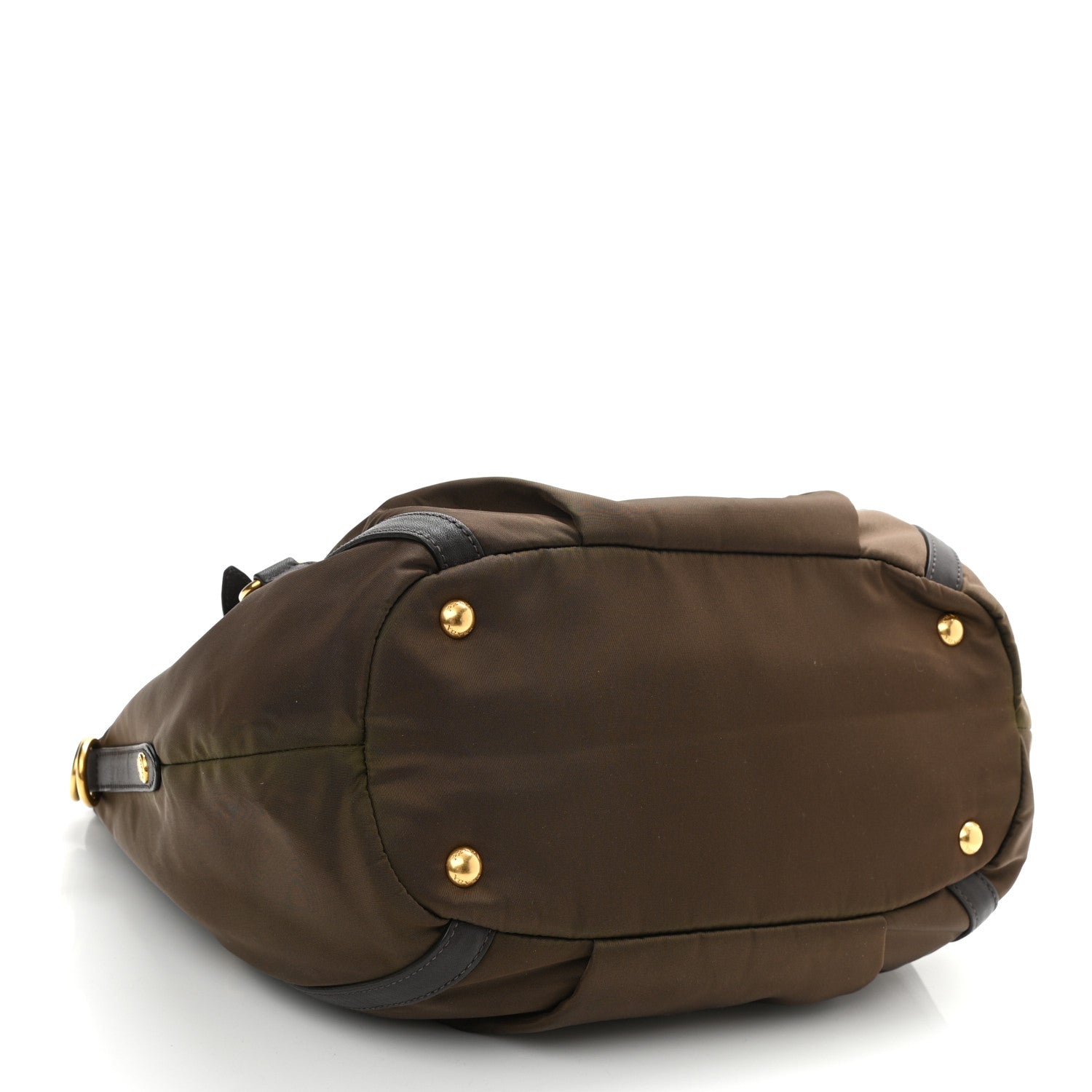 Prada Tessuto Nylon Soft Calf Small Tote Bruciato 3 of 8