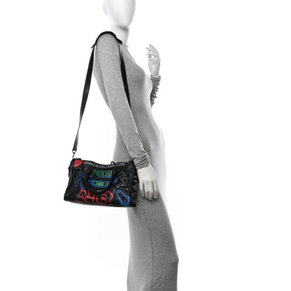 Balenciaga Agneau Graffiti All Over Classic Hardware S City Black Vert Rouge 2 of 11