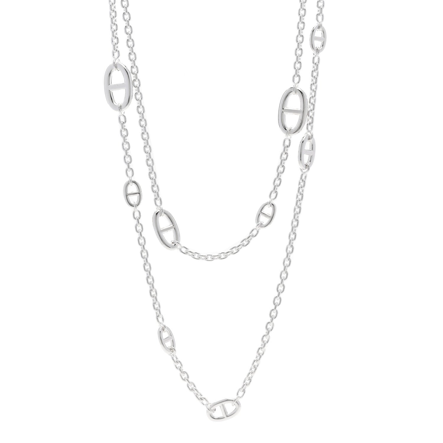 Hermes Sterling Silver Farandole Necklace 120 1 of 6