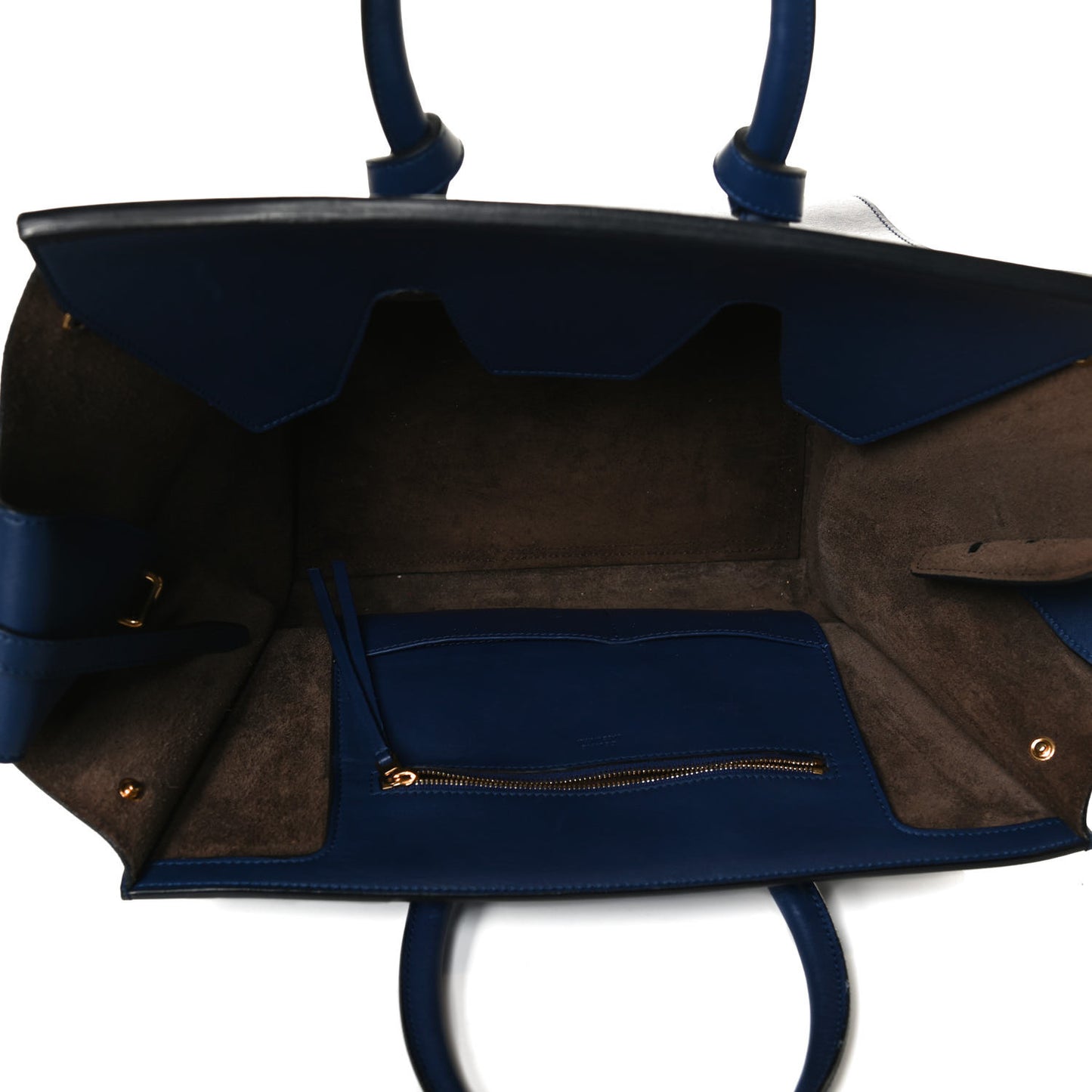 Smooth Calfskin Small Tie Knot Tote Dark Indigo