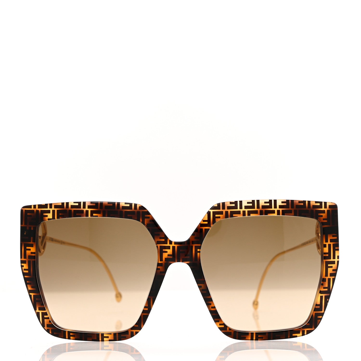 Fendi Acetate Metal F is Fendi FF Butterfly Sunglasses FF 0410/S Havana 2 of 7