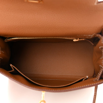 Hermes Togo Kelly Retourne 25 Gold 5 of 13
