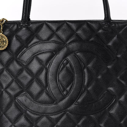 Chanel Caviar Quilted Medallion Tote Black 9 of 9