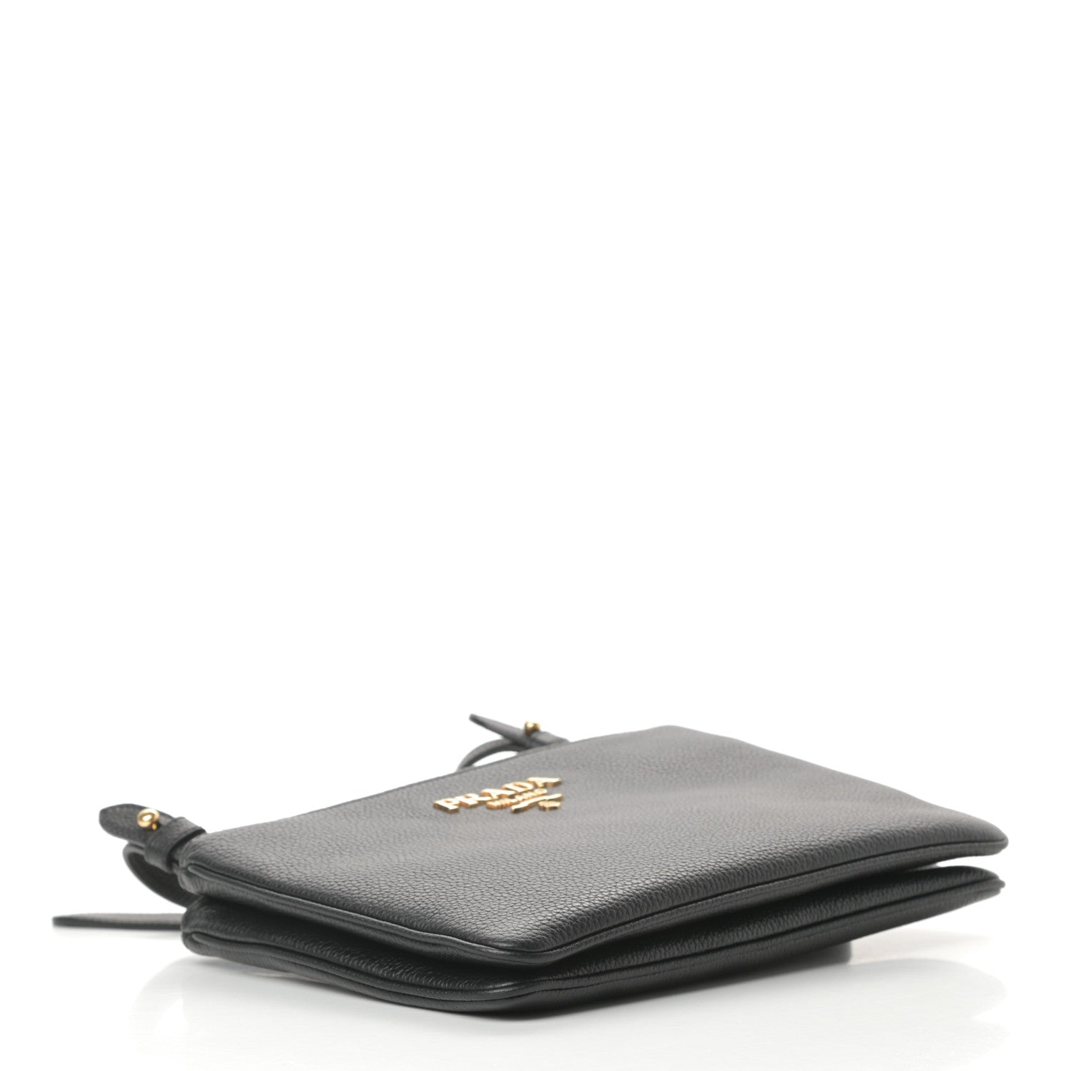 Prada Vitello Phenix Double Zip Crossbody Bag Black 4 of 12