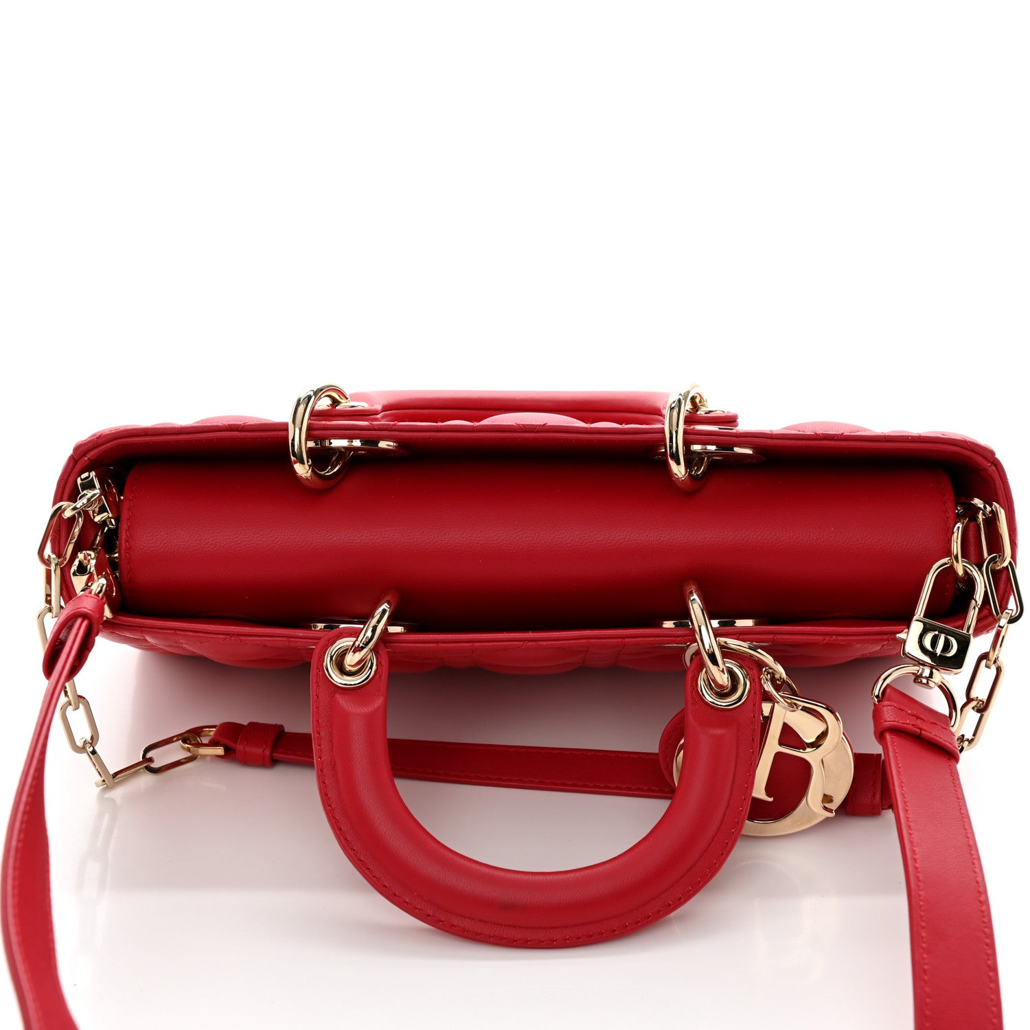 Christian Dior Lambskin Cannage Medium Lady D-Joy Red 11 of 11