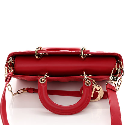 Christian Dior Lambskin Cannage Medium Lady D-Joy Red 11 of 11