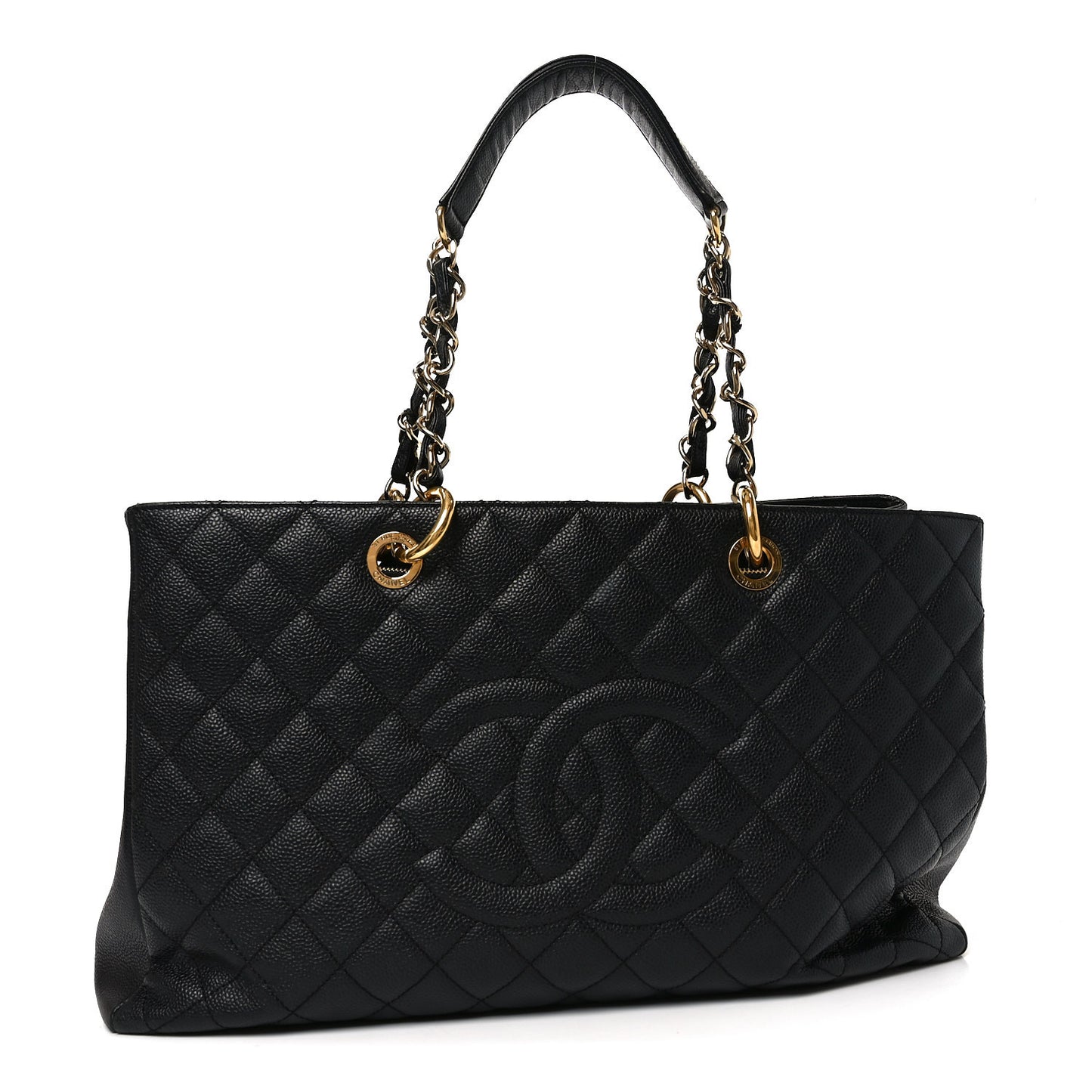 Caviar Quilted XL Grand Shopping Tote GST Black
