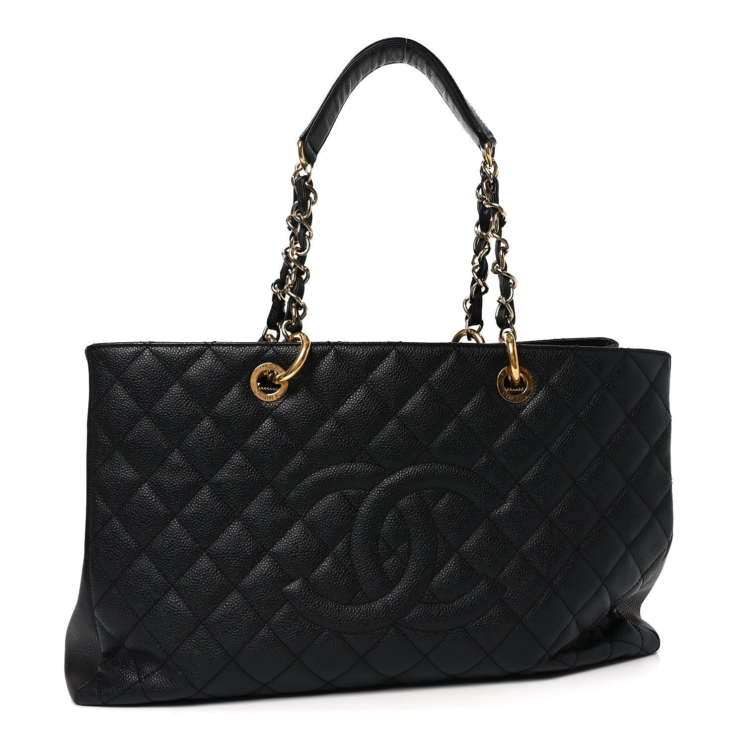 Chanel Caviar Quilted XL Grand Shopping Tote GST Black 1 of 9