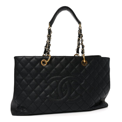 Chanel Caviar Quilted XL Grand Shopping Tote GST Black 1 of 9