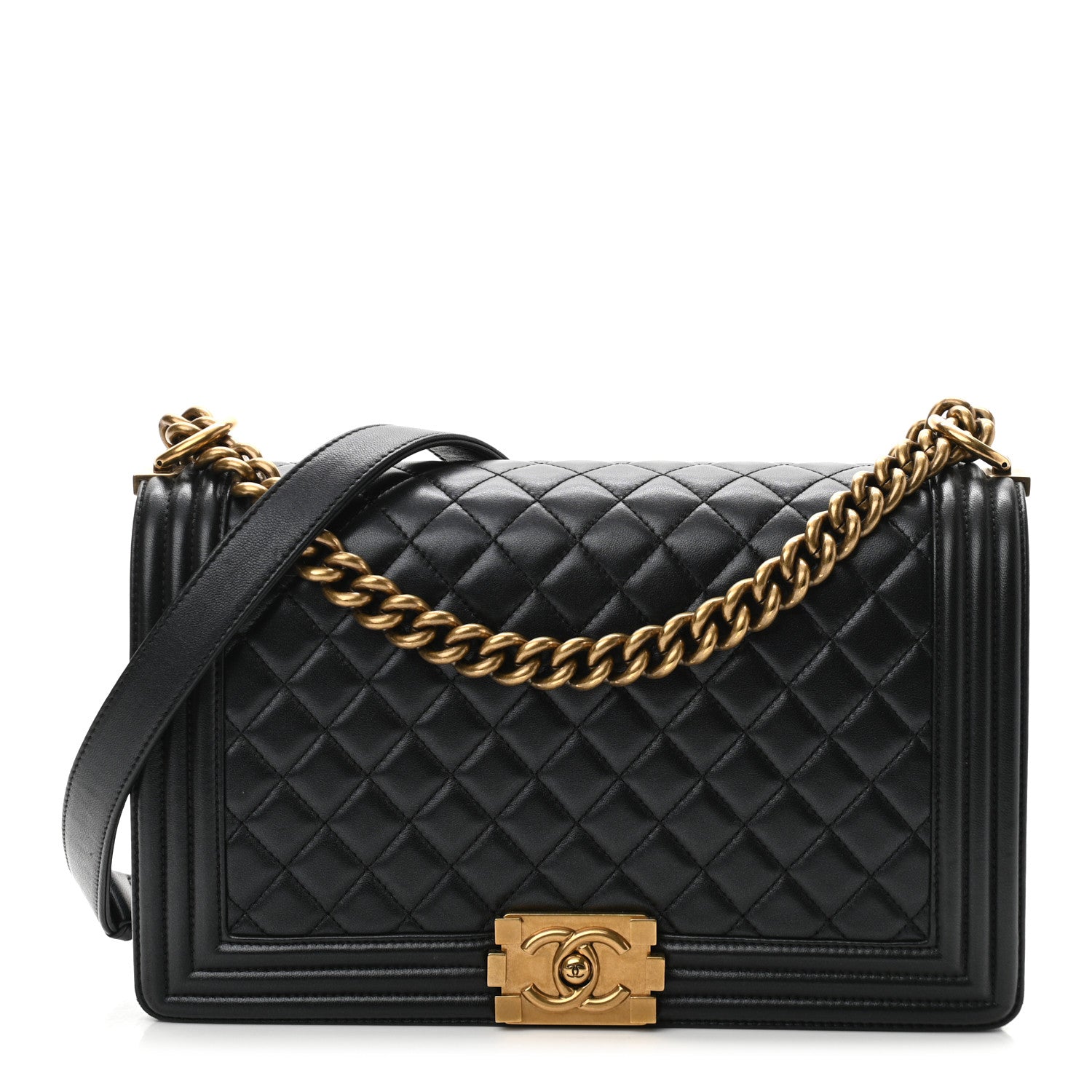 Chanel Lambskin Quilted New Medium Boy Flap Black 1 of 12