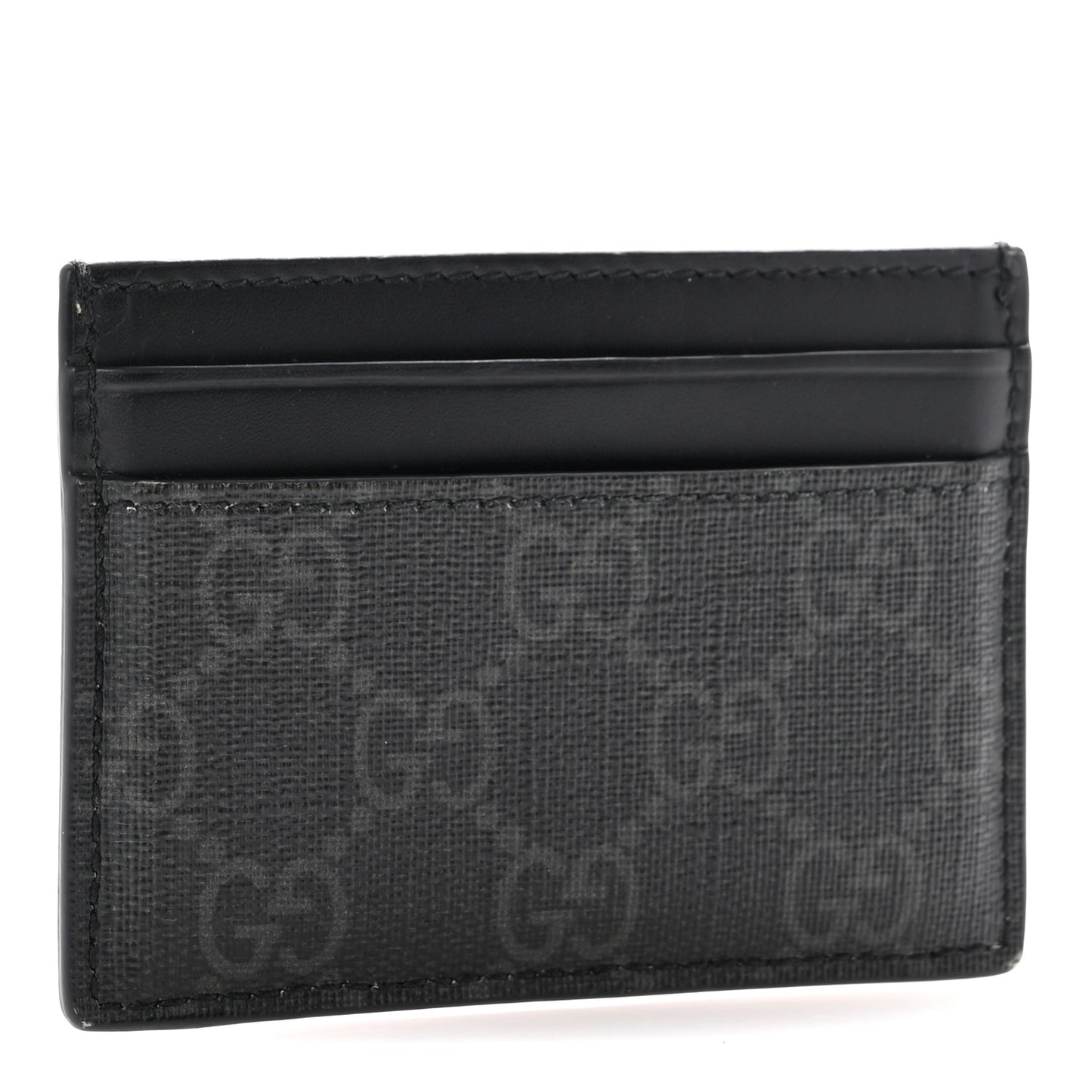 GG Supreme Monogram Kingsnake Card Holder Black Grey