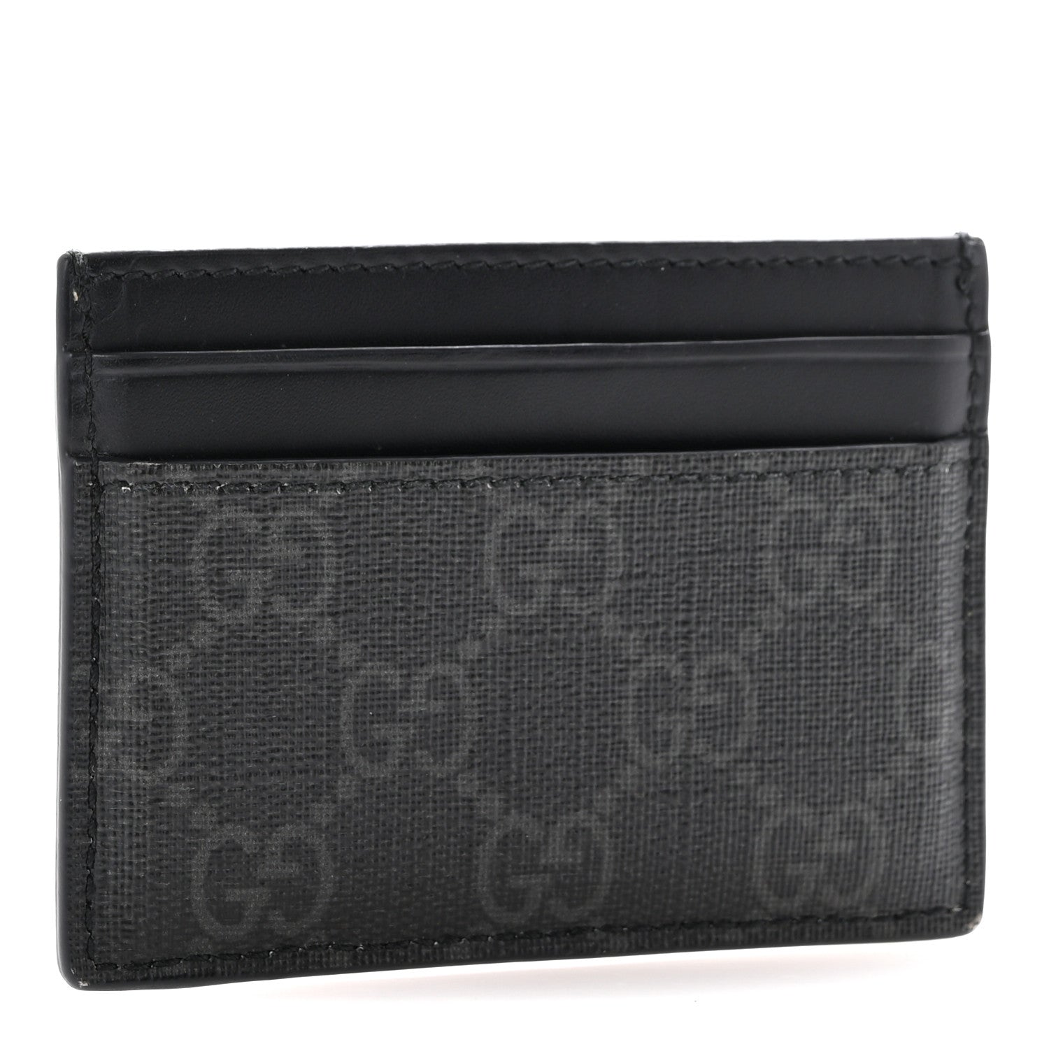 Gucci GG Supreme Monogram Kingsnake Card Holder Black Grey 3 of 11