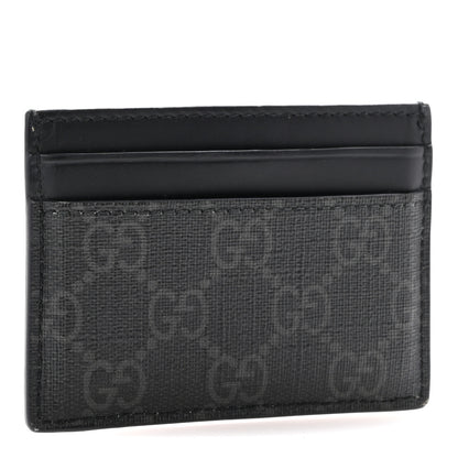 Gucci GG Supreme Monogram Kingsnake Card Holder Black Grey 3 of 11