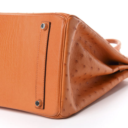 Hermes Ostrich Birkin 35 Orange 9 of 41