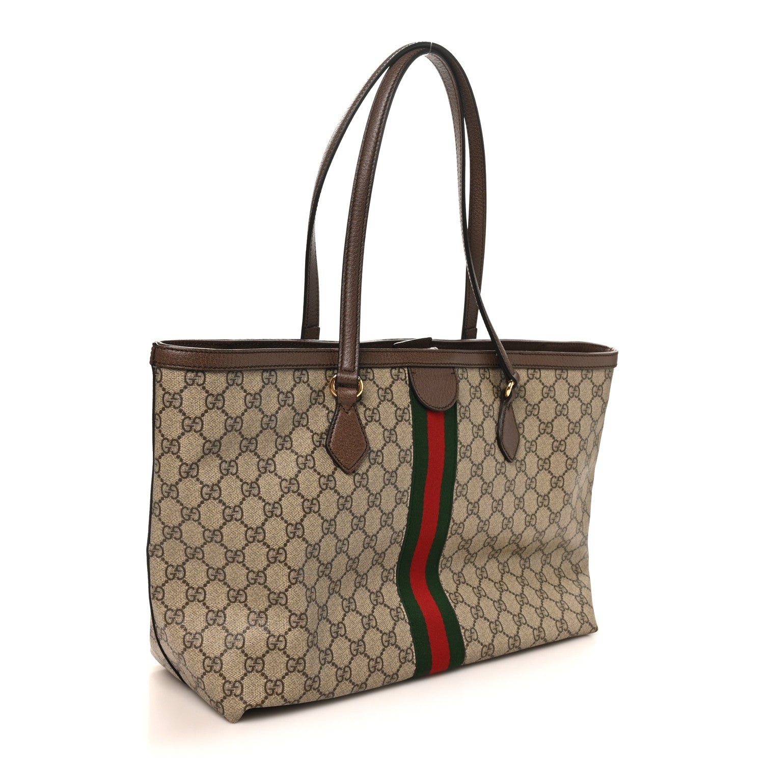 Gucci GG Supreme Monogram Medium Ophidia Shopping Tote Brown 2 of 9