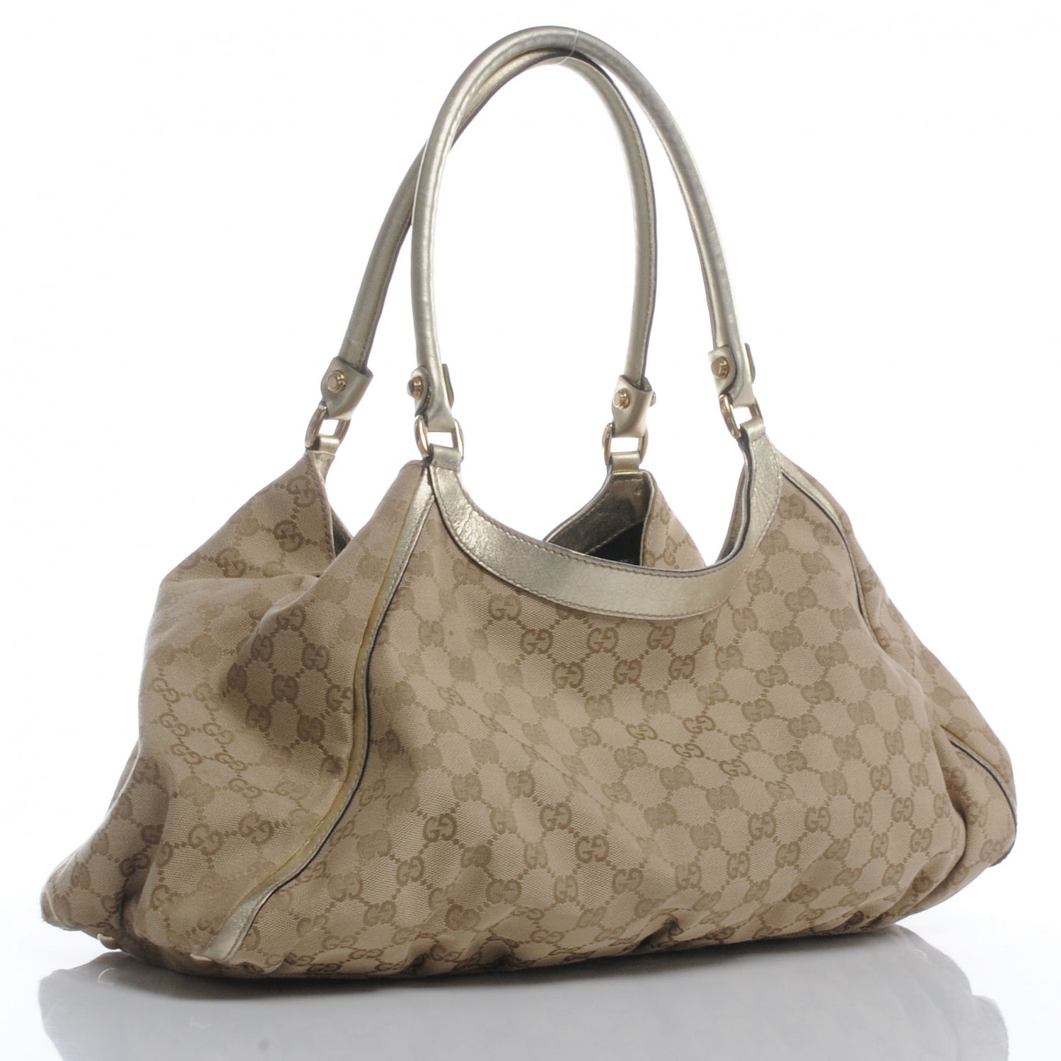 Gucci Monogram D Gold Hobo Metallic Gold 3 of 7