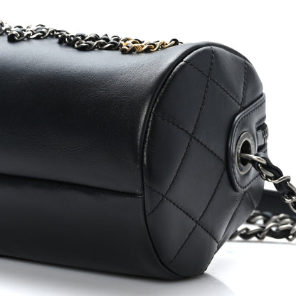Chanel Metallic Lambskin Signe Bowling Bag Black 9 of 9