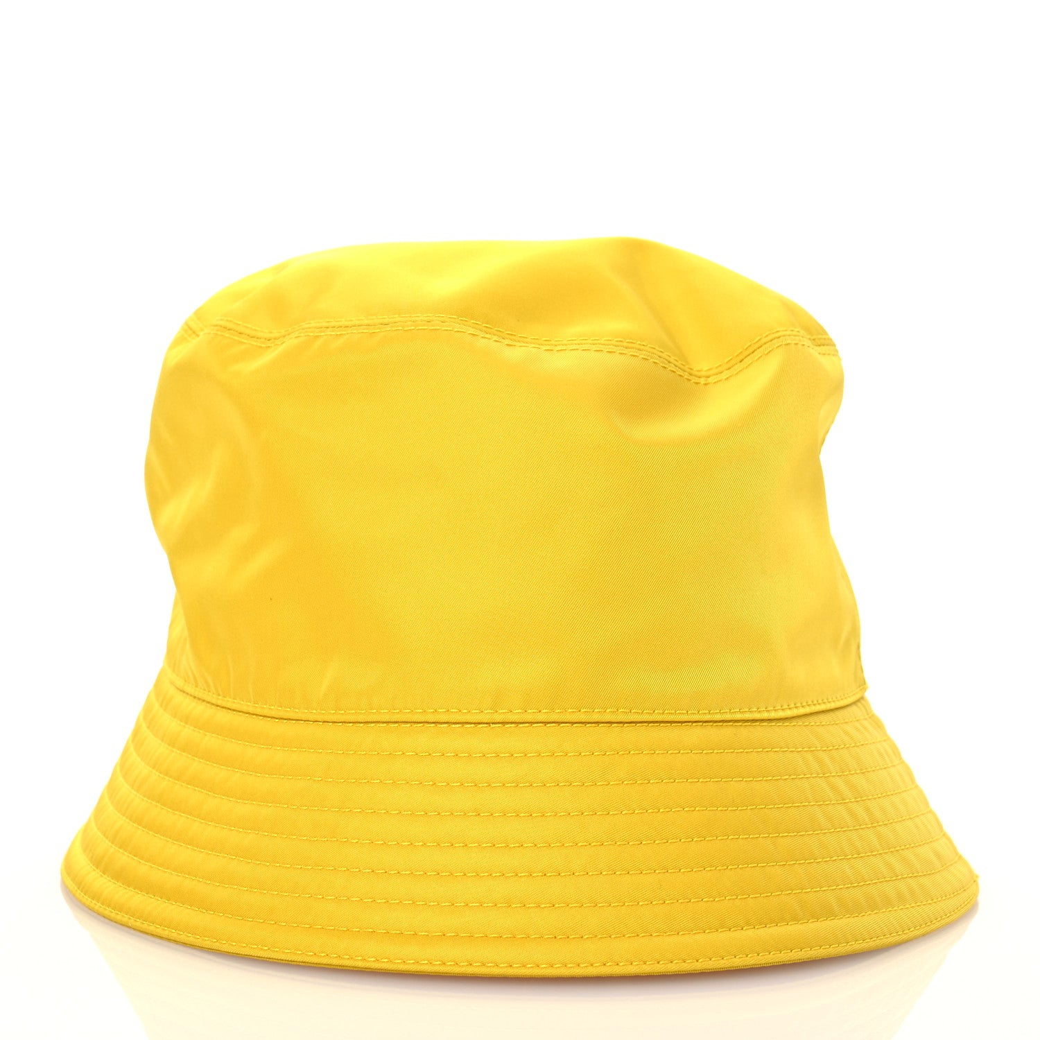 Prada Re-Nylon Triangle Womens Bucket Hat M Giallo 6 of 8