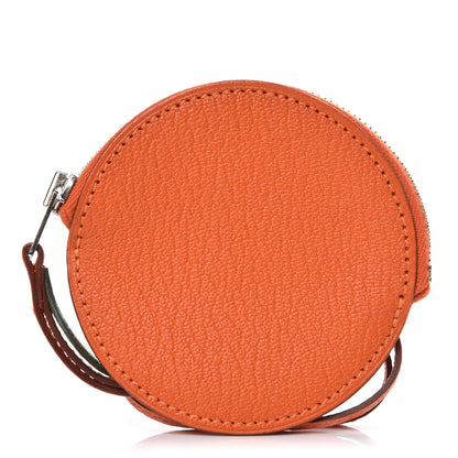 Hermes Chevre Mysore Tutti Frutti Orange Coin Purse Charm Feu Canopee 1 of 8