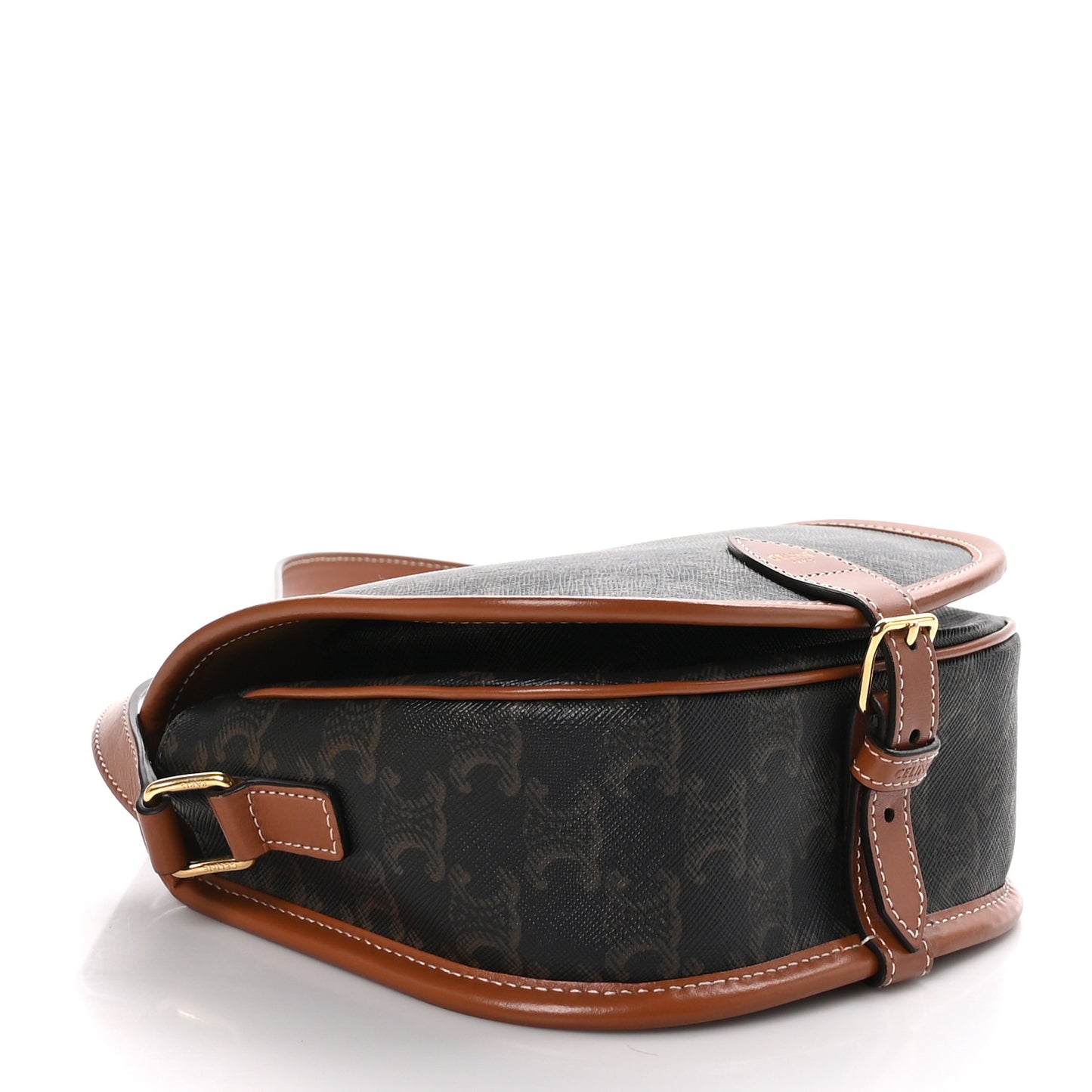 Triomphe Canvas Medium Folco Bag Tan