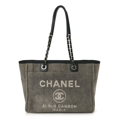 Chanel Canvas Small Deauville Tote Grey 1 of 11