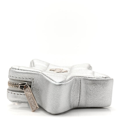 Chanel Metallic Lambskin Walk Of Fame Star Clip On Coin Purse Silver 4 of 7