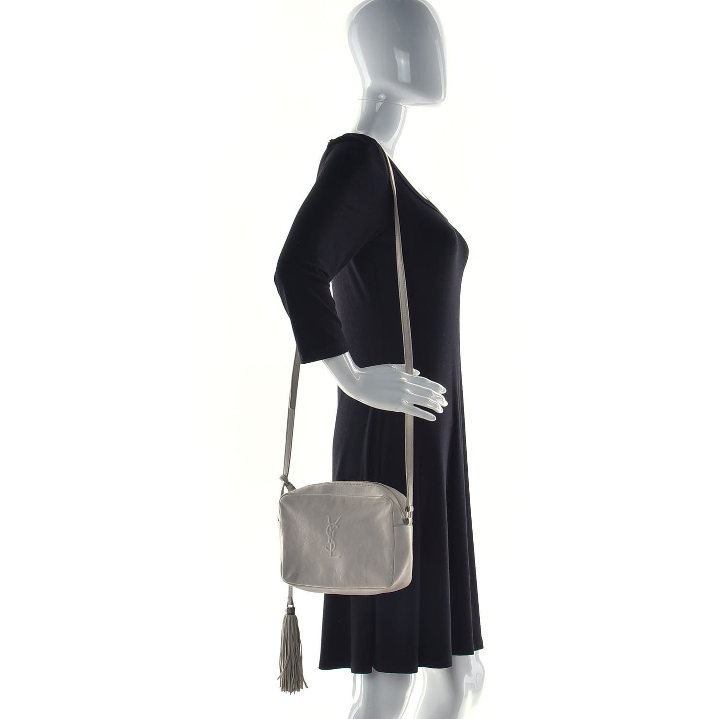 Lambskin Monogram Small Lou Camera Bag White