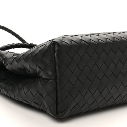 Bottega Veneta Calfskin Intrecciato Medium Andiamo Messenger Bag Black 9 of 10