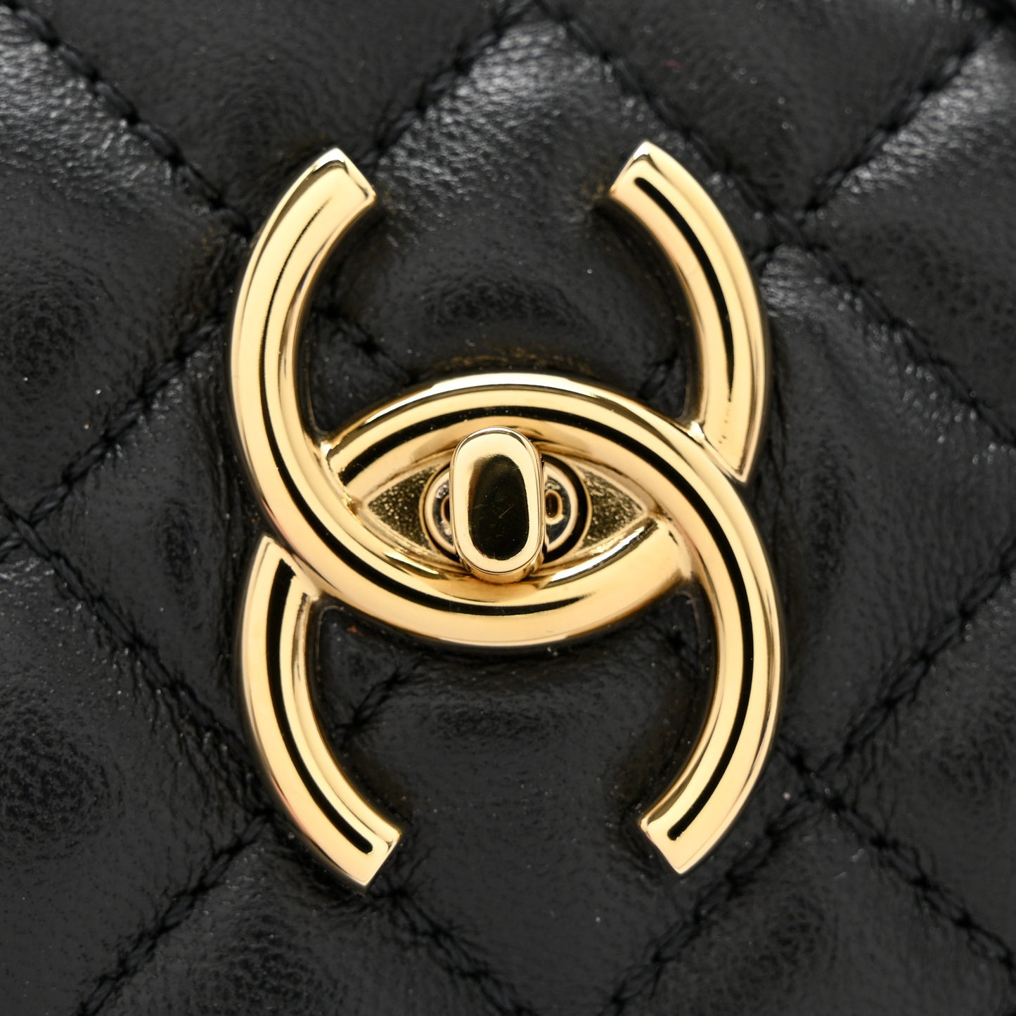 Lambskin Quilted CC Turnlock Mules 40.5 Black