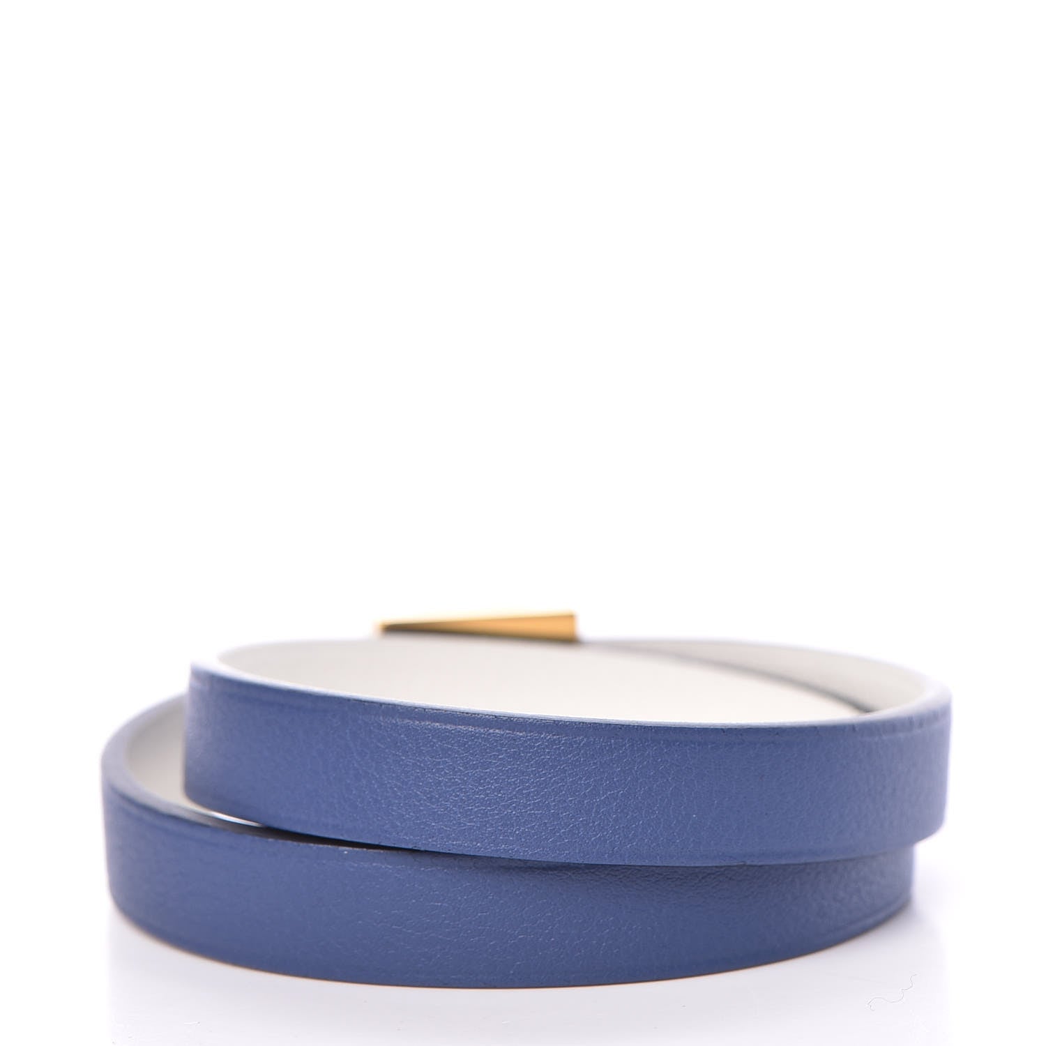 Hermes Swift Medor Infini Double Tour Bracelet T2 Bleu Brighton Blanc 3 of 7