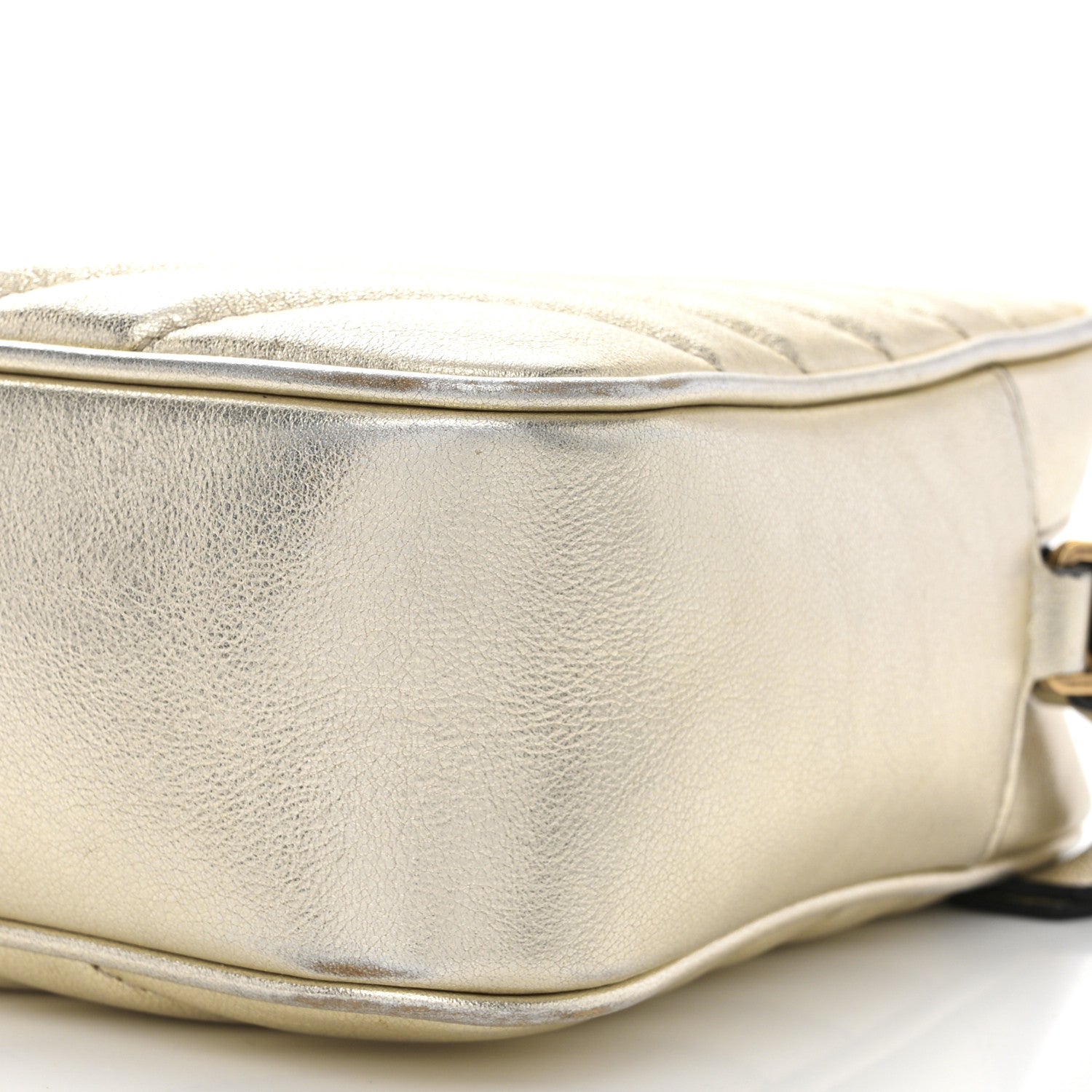 Saint Laurent Metallic Calfskin Matelasse Monogram Lou Camera Bag Platino 10 of 12