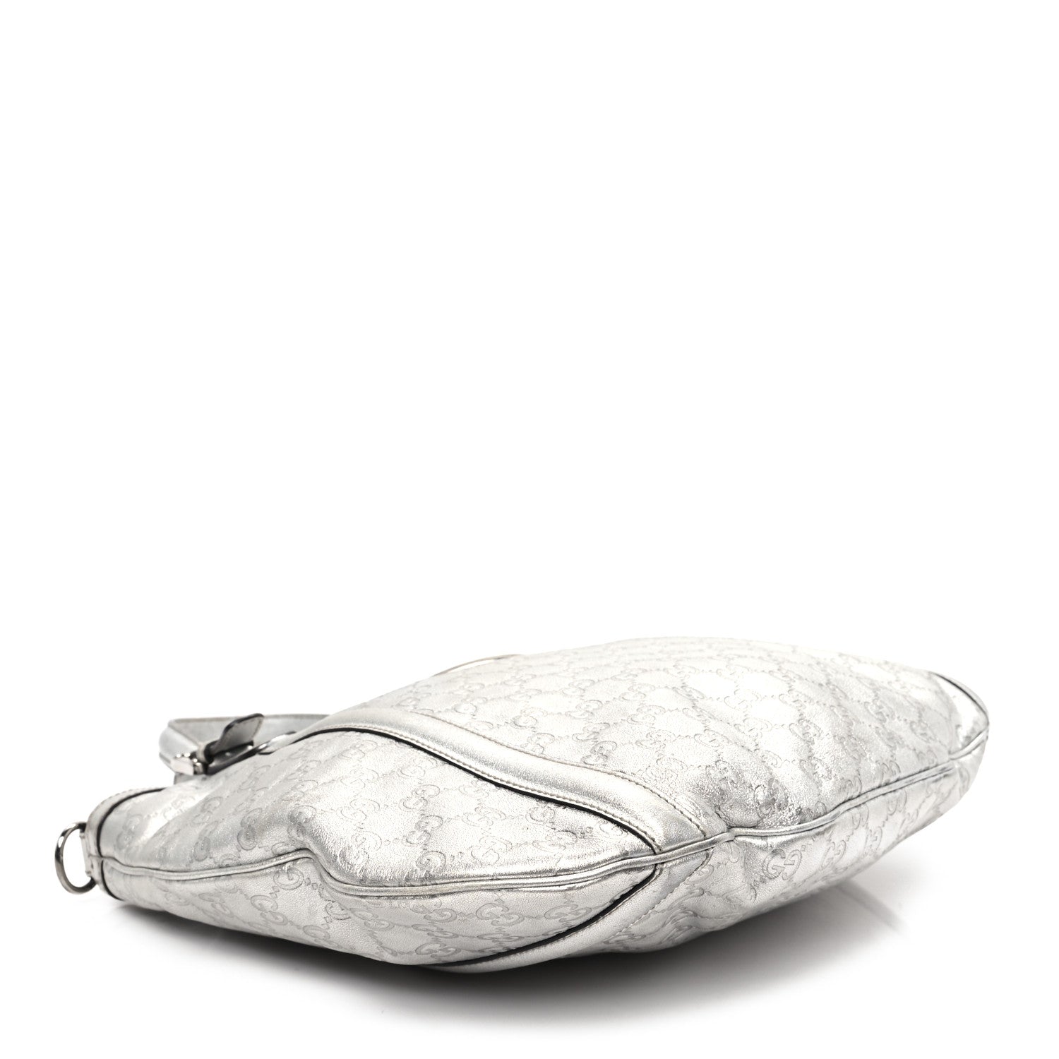 Gucci Metallic Guccissima Medium Britt Tote Silver 4 of 10
